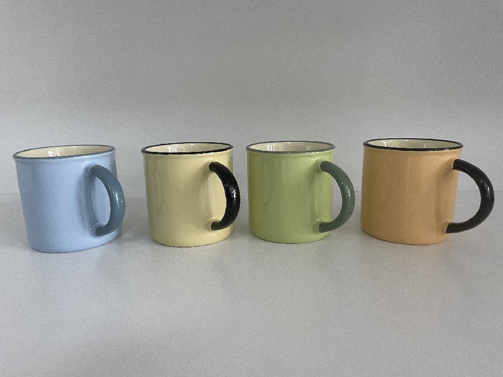 Sublimation 4 tones ceramic enamal light color mug