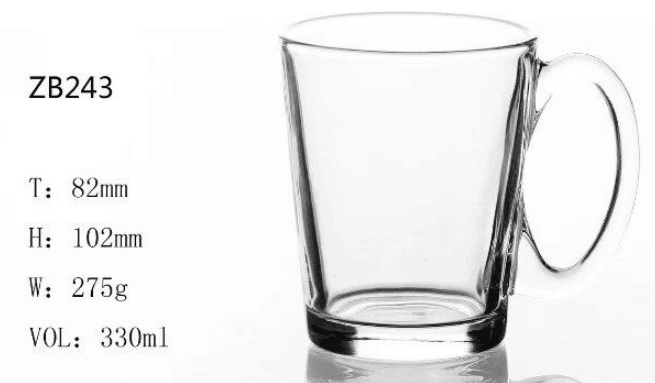 330ml glass mug